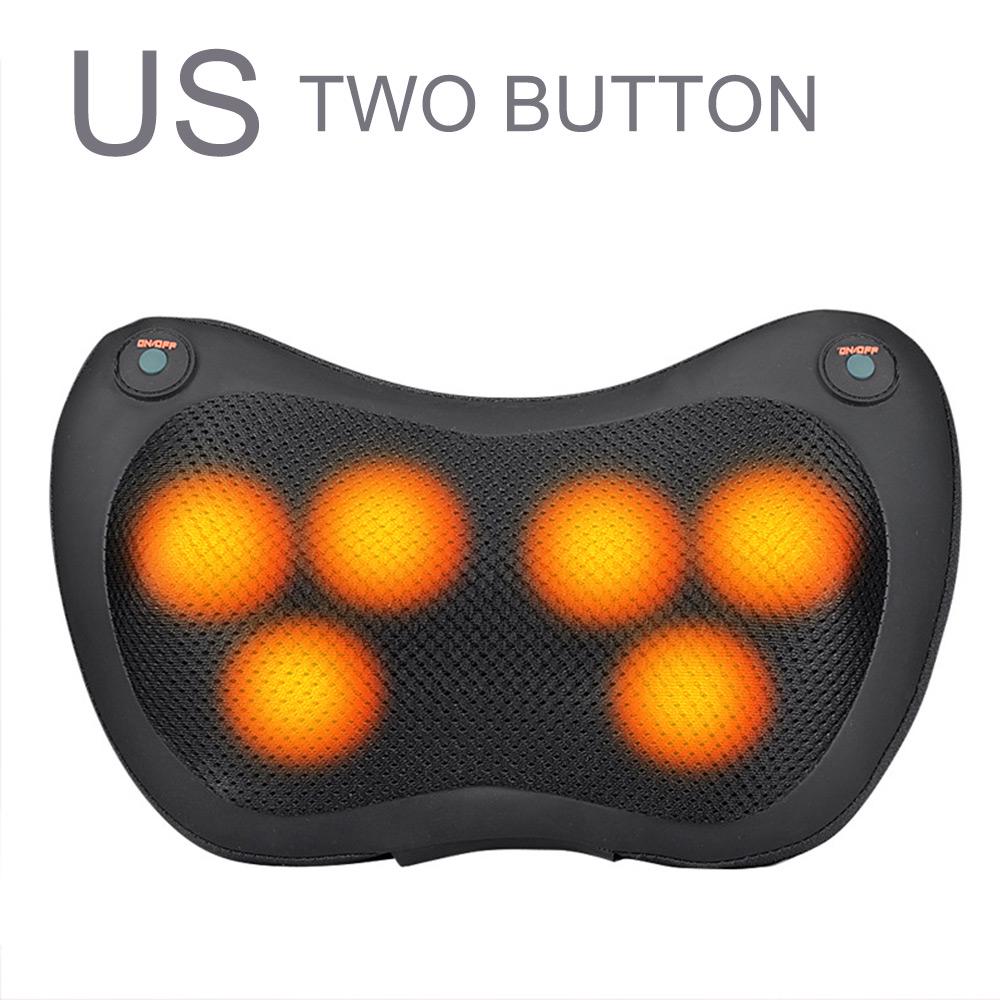 12/8/6/4 Heads Car Back Neck Massager Electric Massage Relaxation Pillow Cushion Home Waist Body