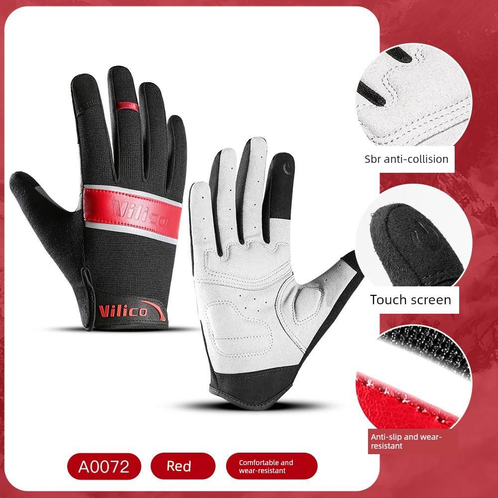 Pull-Up Full-Finger Gloves for Men and Women, Anti-Callus, for Barbell Lifting, Fitness Equipment Training, Non-Slip Cycling
