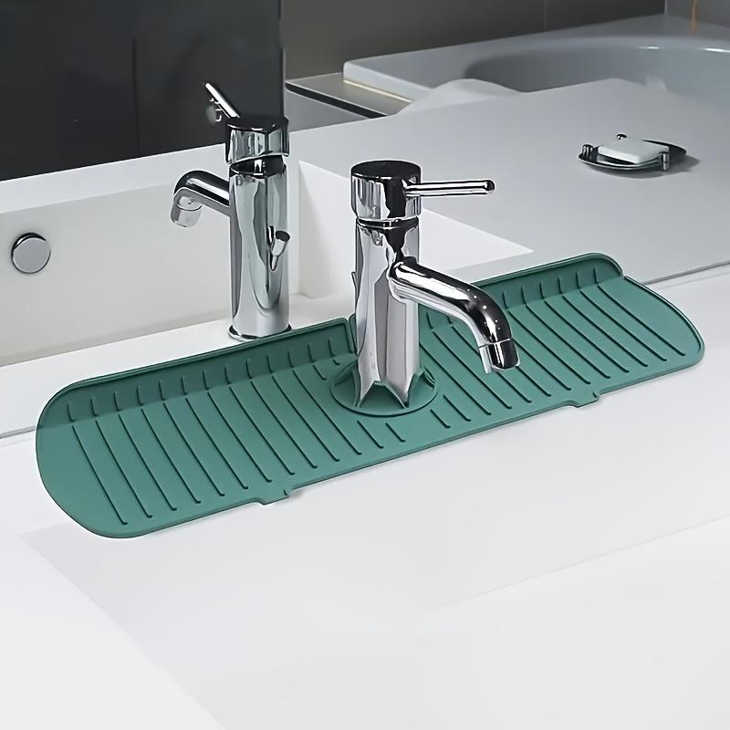 3-Piece Set of Kitchen Sink Drain Board Silicone Non-Slip Mat Drainage Mat Faucet Storage Mat