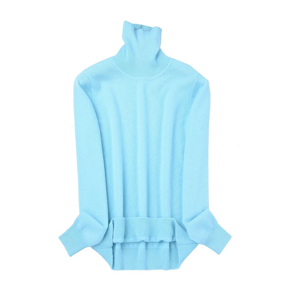 Dámský rolák kašmírový svetr Módní teplý svetr jednobarevný top