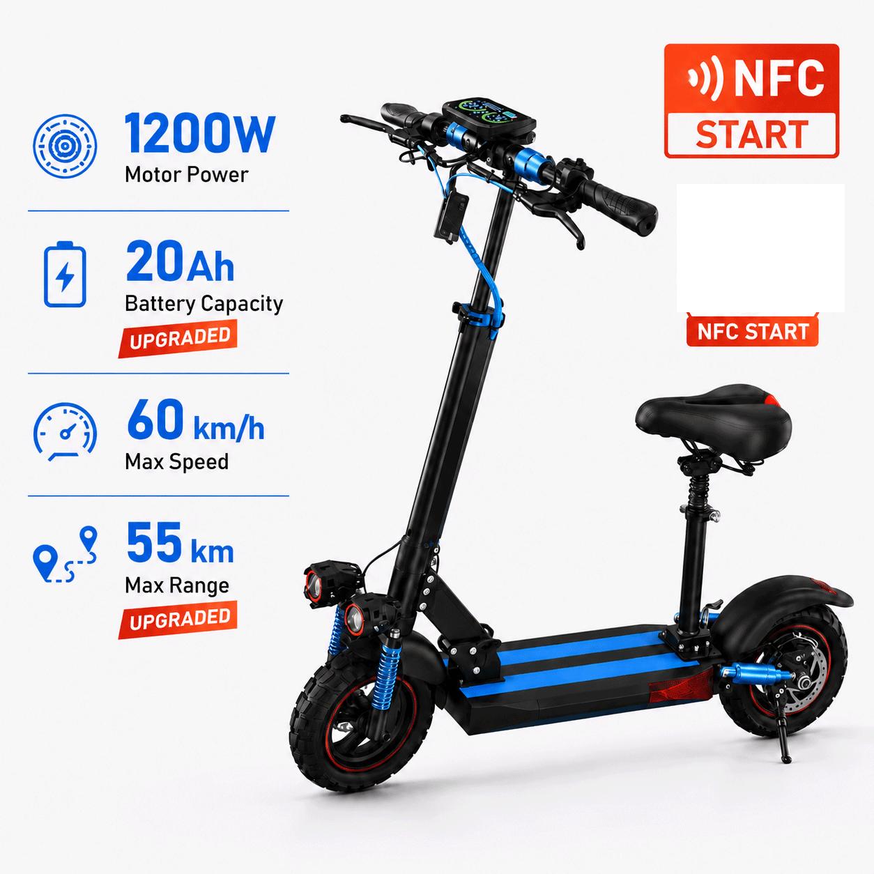 Single/Dual Motor Electric Scooter for Adults