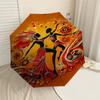 1pc African patterns Automatic Open/Close Umbrella with Windproof, 8-Rib Sturdy Canopy, Durable Ribs, Fashionable Design1204A