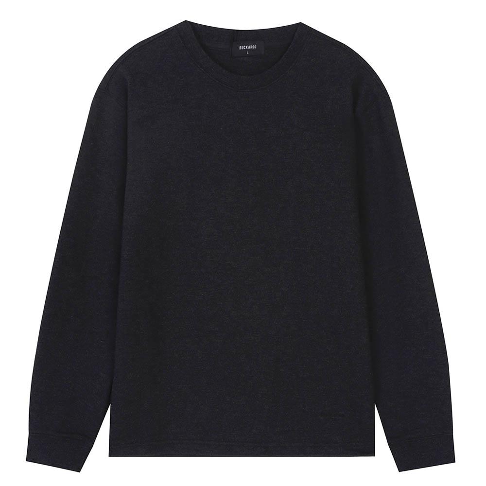 Burkeru Waffle Standard Fit Long Sleeve T-Shirt Charcoal Gray Charcoal Grey_M
