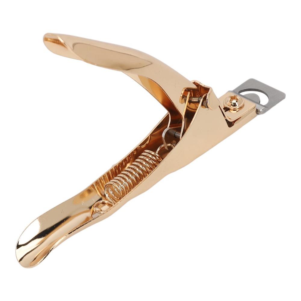 Straight Edge Nail Tip Cutter Gold Color Acrylic Nail Clipper Manicure Cutter Tool  DIY Nail Art