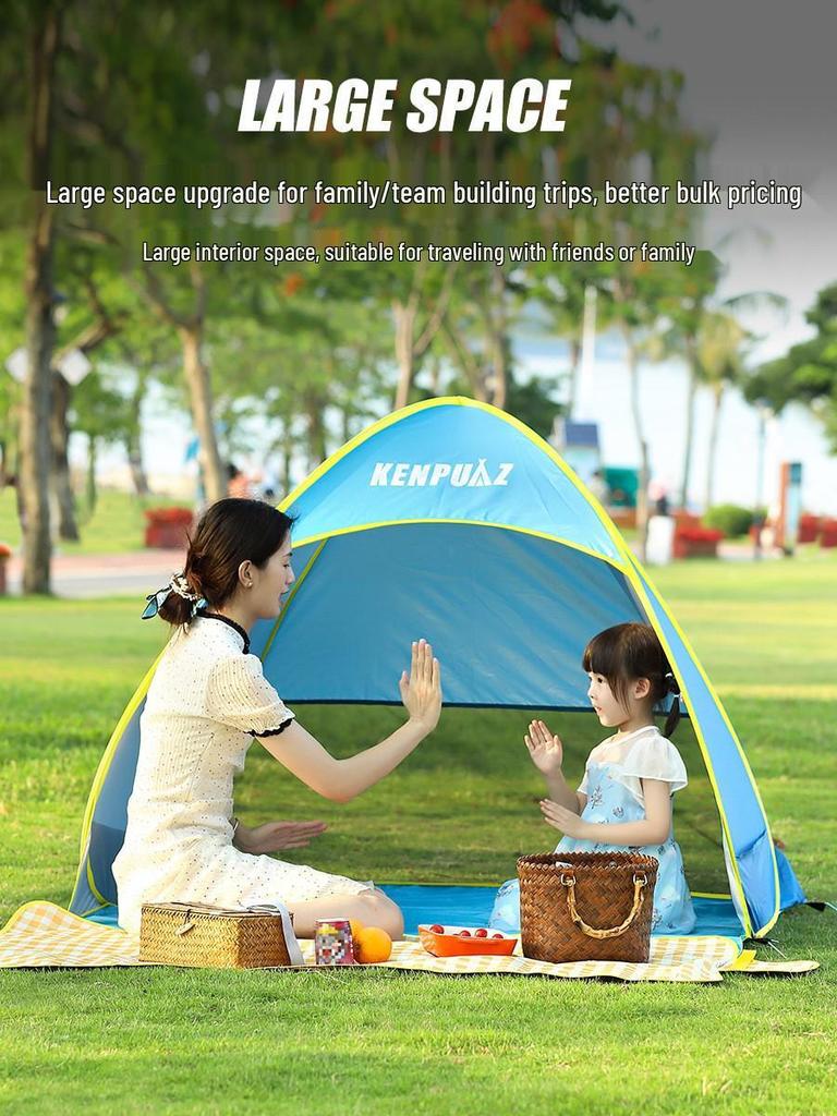 Kids' Quick-Open Beach Tent: Folding, Ultra-Portable Outdoor Camping Gear