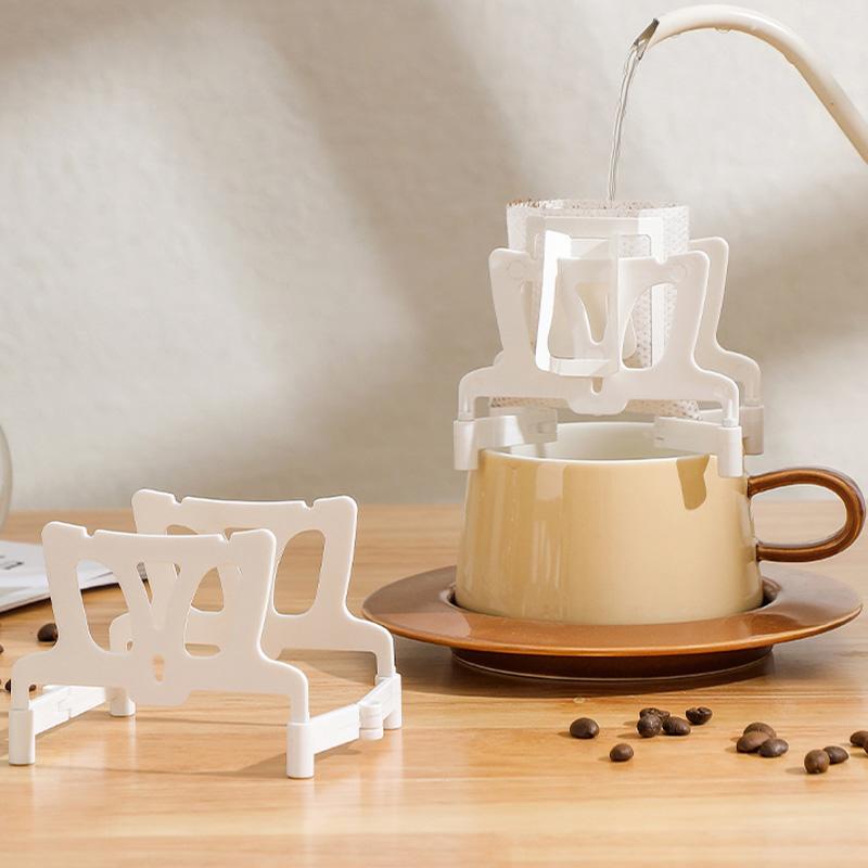 Portable Coffee Filter Holder Foldable Outdoor Tea Filters Dripper Baskets Coffee Ear Drip Filter Paper Bag Shelf Coffeeware