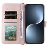 For Honor Magic7 5G Wallet Case with Shoulder/Wrist Strap Leather Phone Cover Stand