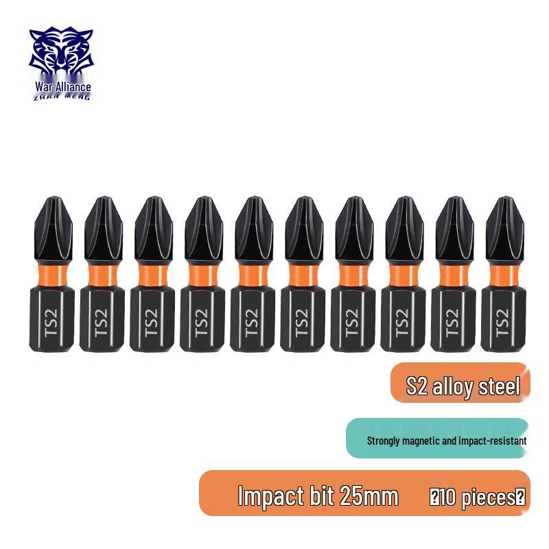 Phillips Magnetic High Hardness Extended Anti-Slip Electric Screwdriver Bit, Hex Shank, Rustproof.