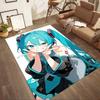Hatsune Miku Style Square rugs are a great choice for living rooms, bedrooms, home décor, and as gifts.