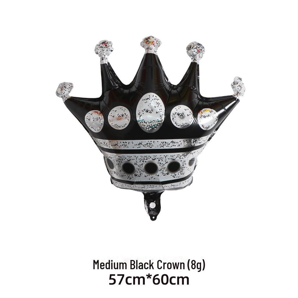 Gold Crown Balloon Set - Large, Medium, and Small Sizes for Birthday Decoration