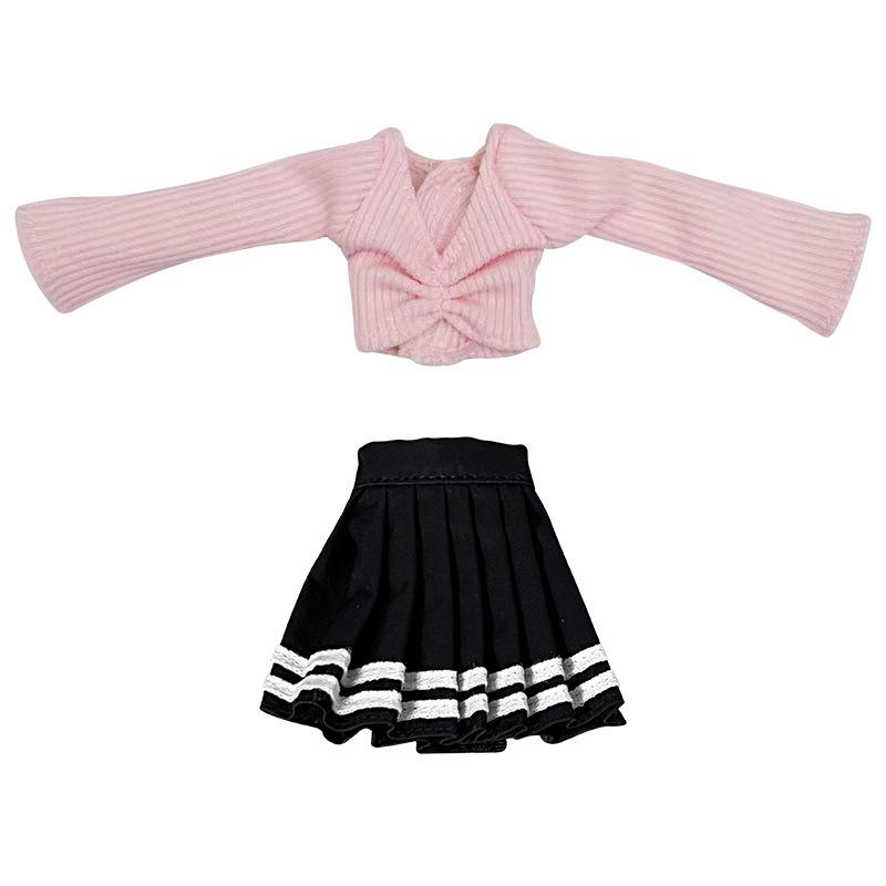 30Cm Lady Doll'S Pleated Skirt Clothes Suit For 1/6 Doll Accessories Dress Up Toys For Children