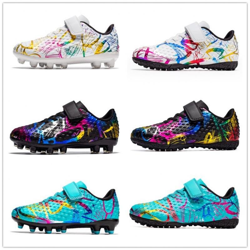 Small Game Training Batch Girls Campus Artificial Turf Broken Children Students Football Shoes Men Nails Velcro 2025 Shoes