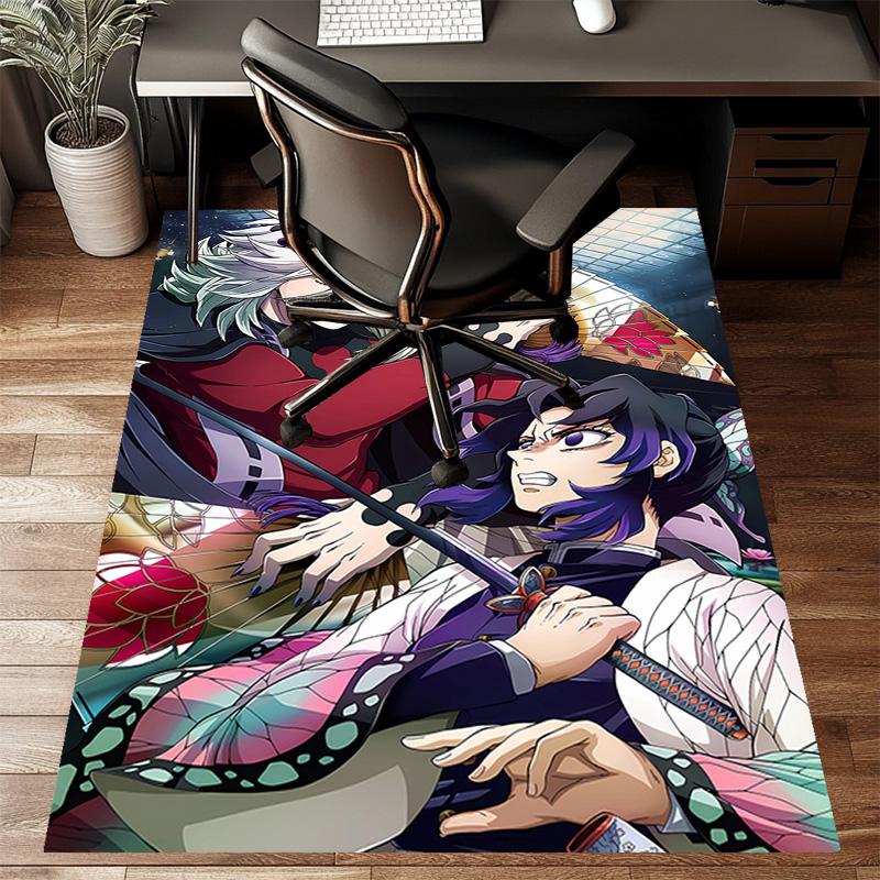 1pc Demon Slayer3 Design Printed Area Rug Carpet for Bedroom Living Room Home Decor Rugs Mat Non Slip Mat Rug for Bedside