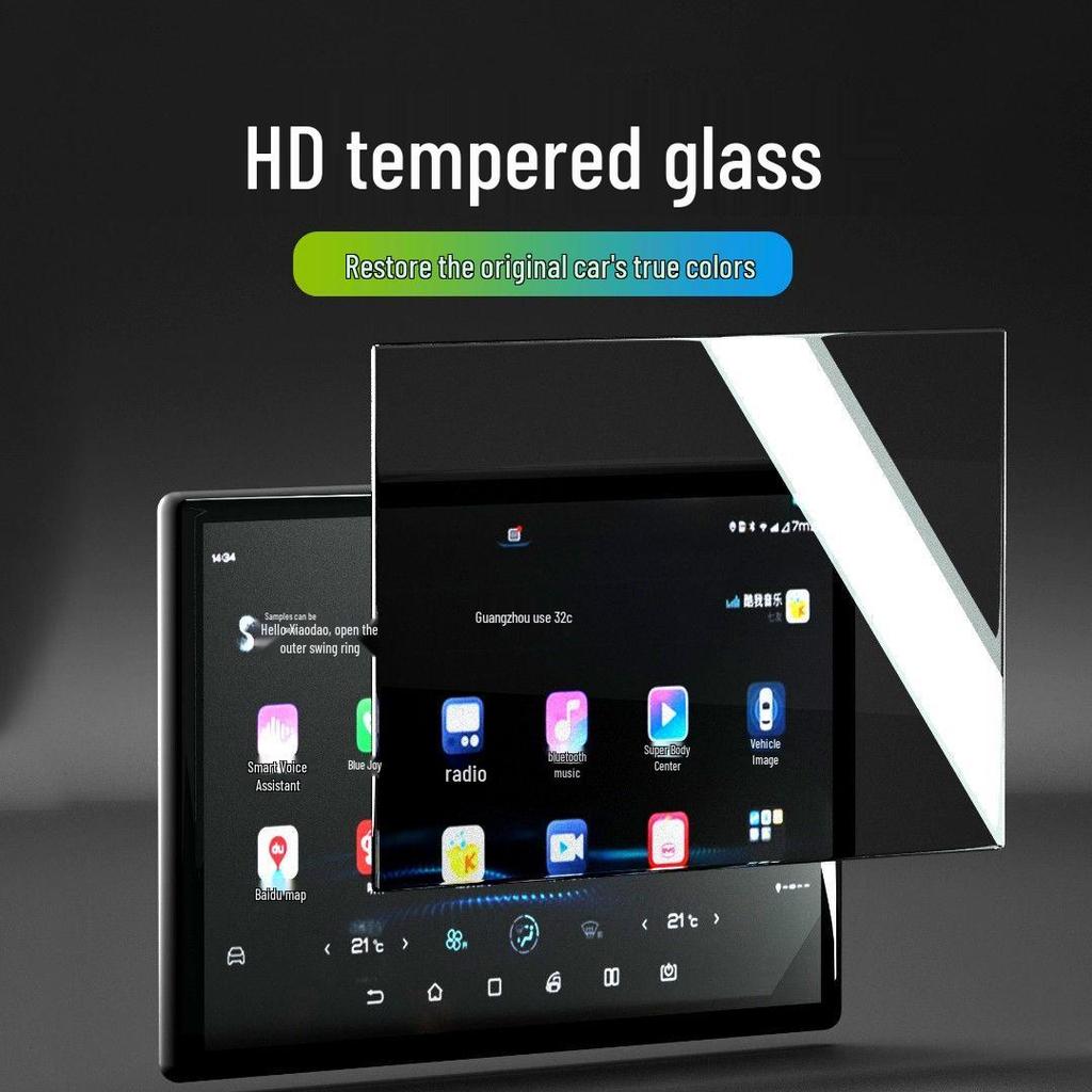 Tempered Glass Protective Film for 26 Leapmotor C11 Models - Navigation Screen & Dashboard
