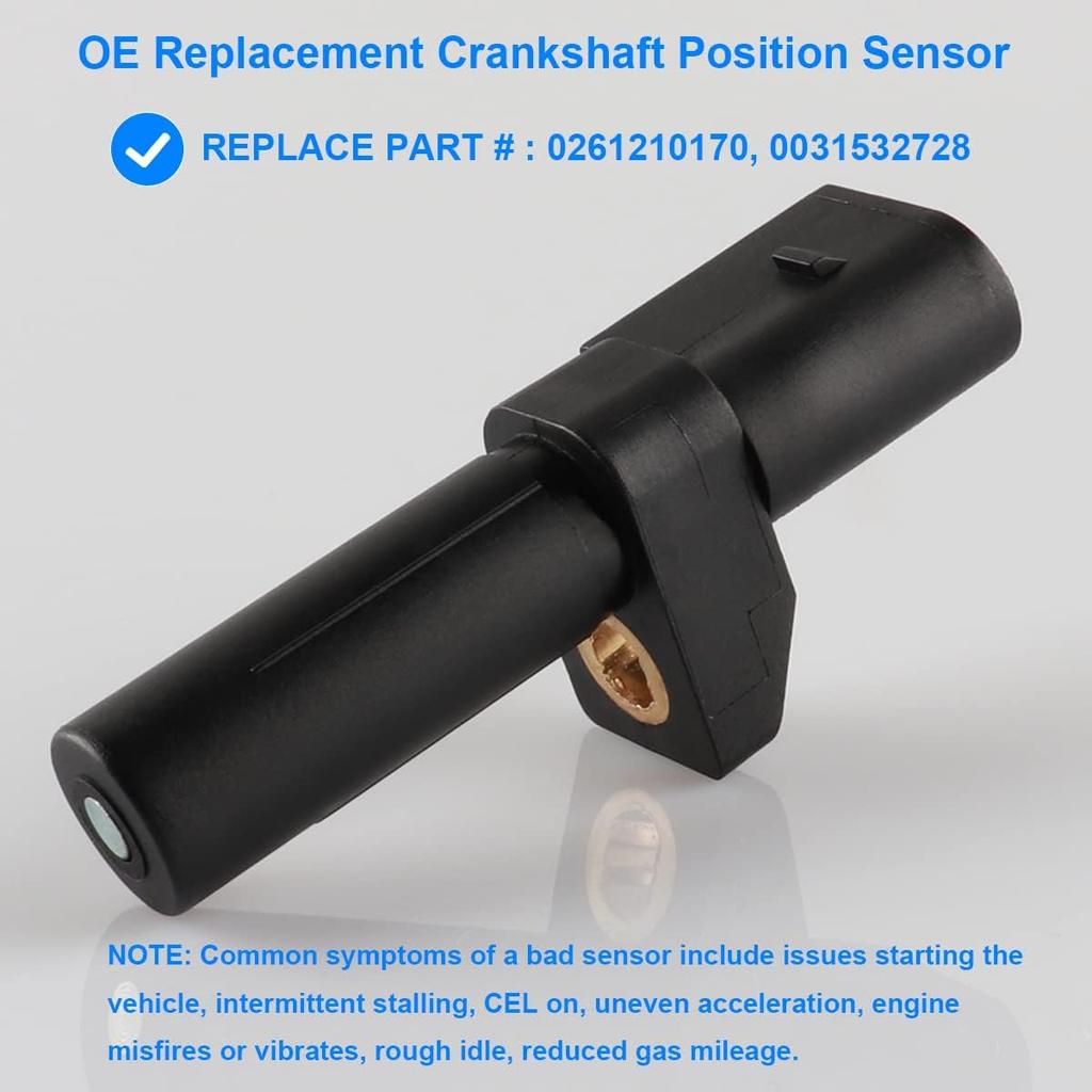 Crankshaft Position Sensor Replaces 0031532728, 0031532828 Compatible with Mercedes Benz C230, CLK320, CLK430, E320, E500, ML320, ML350, ML500, SL500