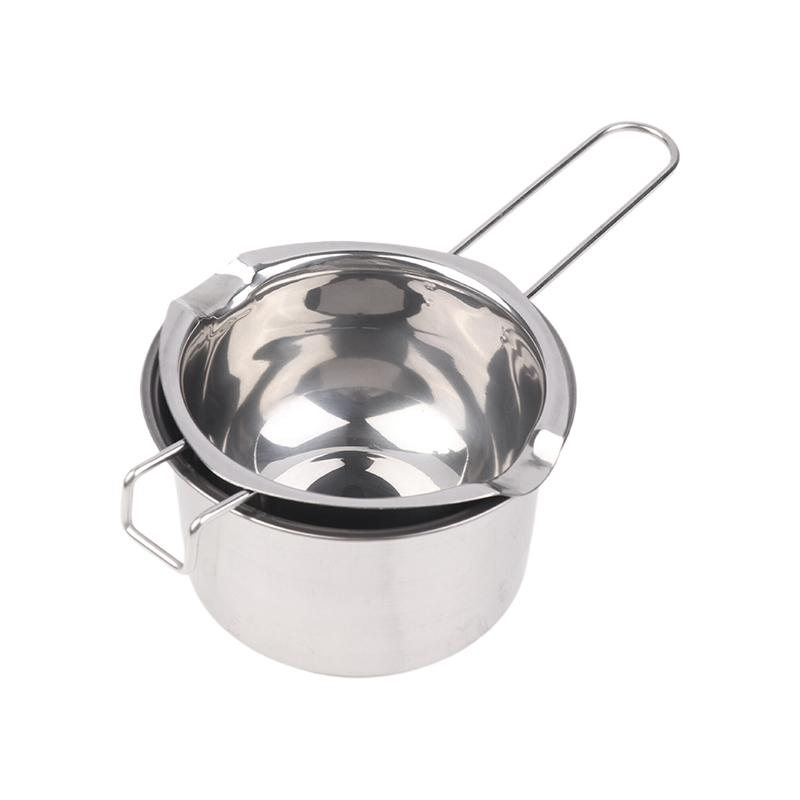 

400ml Stainless Steel Double Boiler – Melting Pot for Chocolate, Wax & Butter with Heat-Resistant Handle срібний