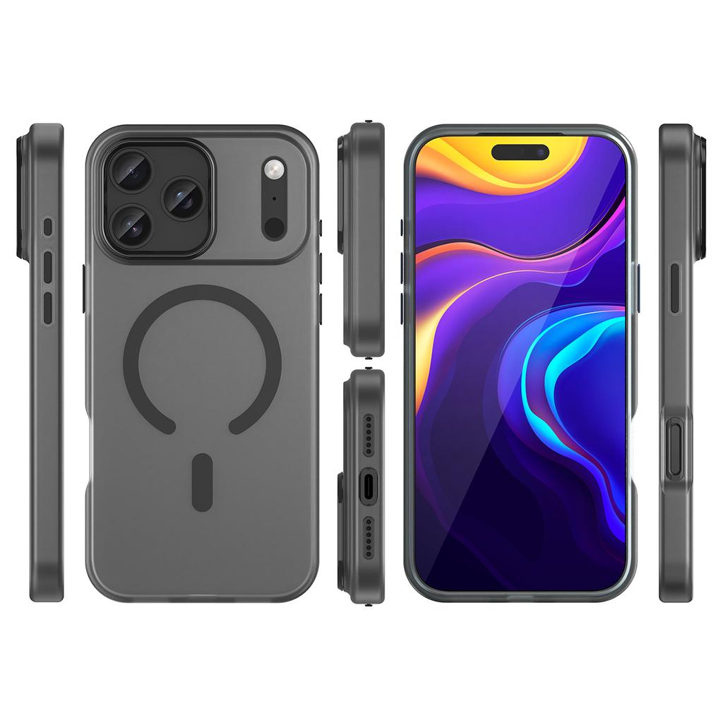 Etui Case Na iPhone 17 Pro Max Magnetic Abrasive MagSafe - Matowe Czarne