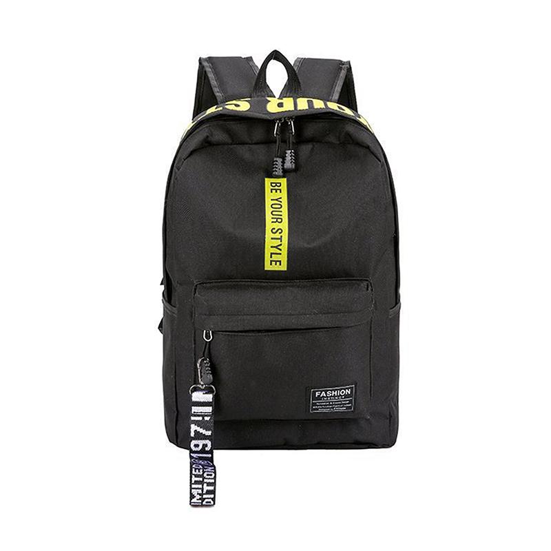 

Backpack For Students Canvas Schoolbag Lightweight Large Capacity Soft Shoulder Strap Print Multi-Function Backpacks