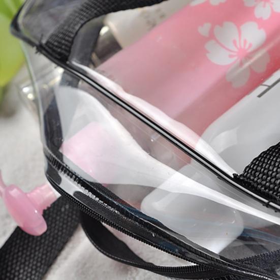 Kozmetik Çantası Fermuar Kapatma Şeffaf Organizatör Malzemeleri Banyo için Büyük Kapasiteli Depolama Kese