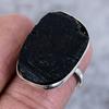 Black Tourmaline Handmade 925 Sterling Silver Jewelry Ring Size 7 a0L40