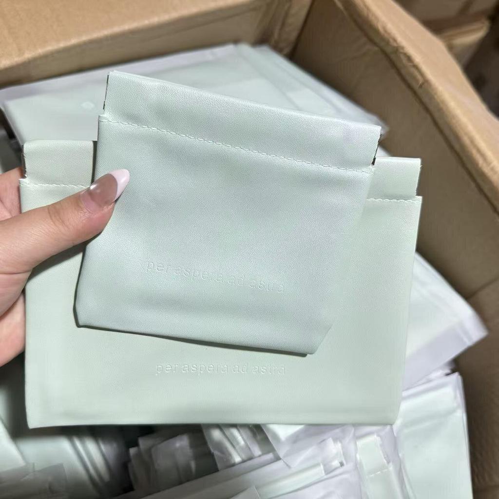 Clamshell Mini PU Earphone Case & Coin Purse - Candy Color Lipstick Storage Pouch