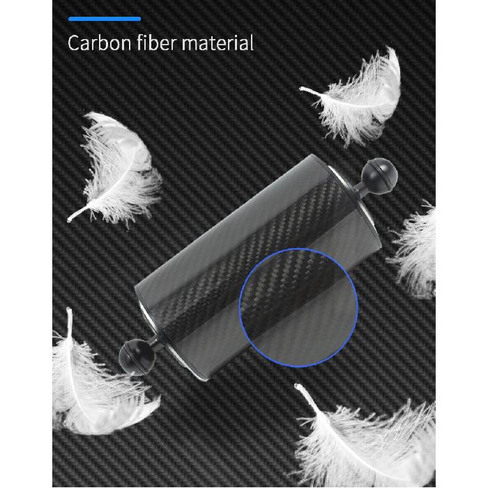 XT-XINTE Underwater Diving Tray Carbon Fiber Float Buoyancy Aquatic Arm D80mm Dual Ball Floating Arm Diving Camera