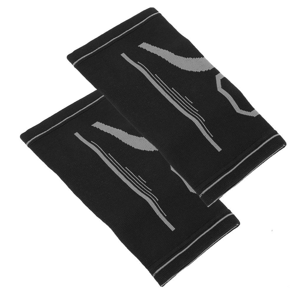 Outdoor Sport Ellbogenstütze Armschutz Rutschfest Warmhalten Kompression zum Laufen Alle Jahreszeiten(SchwarzGrau )