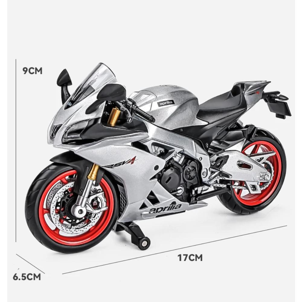 1/12 Aprilia RSV4 RR1000 Rennmotorräder Legierung Motorradmodell Stoßdämpfer Sammlerstück Spielzeugauto Kindergeschenk