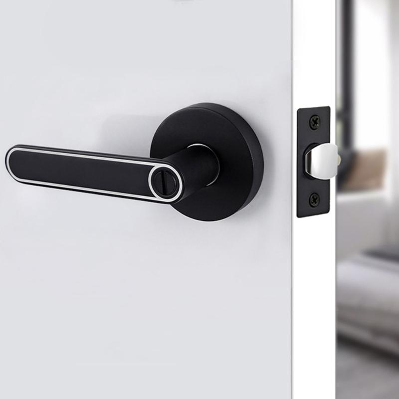 Door Levers Lock with Door Stoppers and Hinges Left/Right Handed Door Levers Handle Lock Bathroom Privacy Lock Enduring