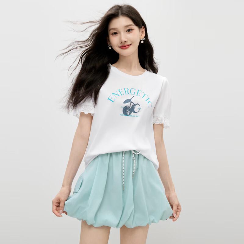 

Autumn Water Elegant Casual Puff Sleeve T-Shirt S