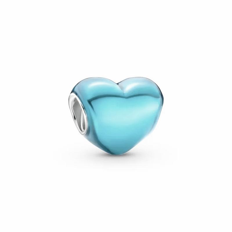 Miniso Multiple Colors Heart Charm Bead Charms Compatible With Authentic Snake copper Bracelets Necklaces Bead Charms Ideal For Diy Jewellery Women Gi