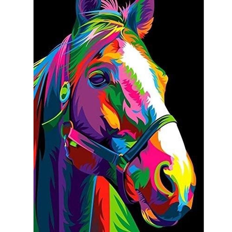 Oil Painting DIY 5D Diamond Painting Full Round Resin Cross Stitch Kits Cartoon Animal Diamond Embroidery Mosaic Handmade Gift