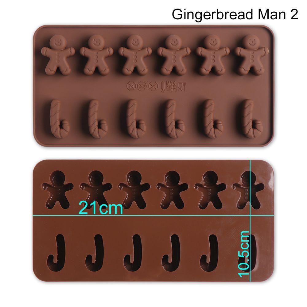 

Shaping Giftbox Star Bell Baking Trays Xmas Chocolate Mold Gingerbread Man Christmas Candy Mould Gingerbread Man 2