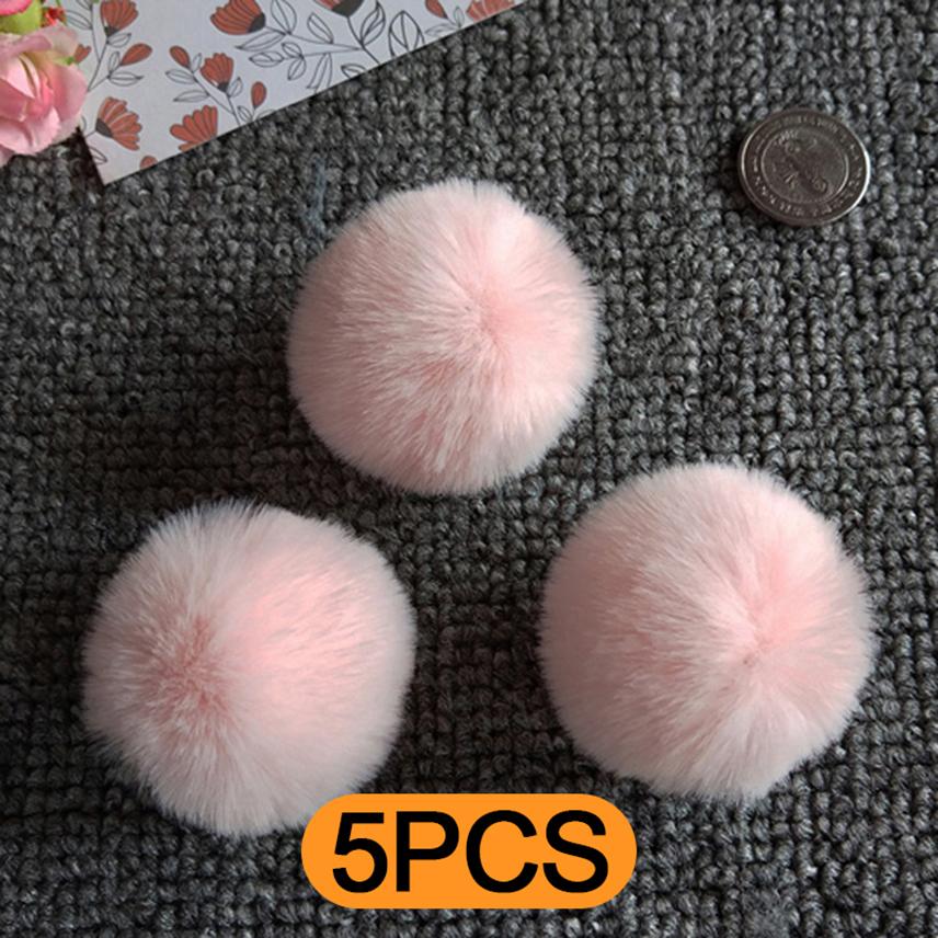 

5 шт. 4 см 5 см помпон из искусственного меха, пушистые мягкие шарики, сделай сам, помпон для волос, помпон для рукоделия, ручной работы, материалы для шитья 4cm