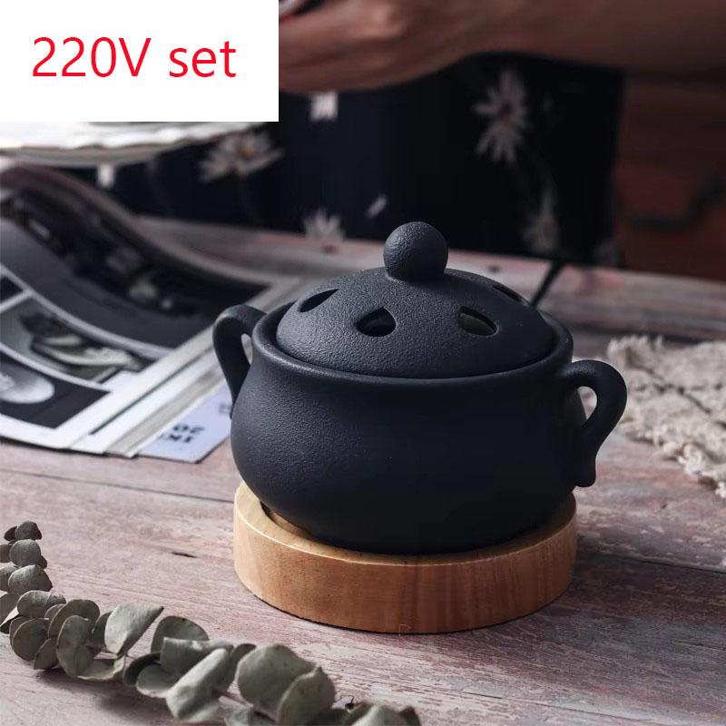 

YXY Таймер 110В/220В Электрическая Лампа для Благовоний Элегантная Черная 25мл Лампа для Эфирного Масла Таймер Бытовая Керамическая Лампа для Домашнего Декора