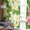 Exotic Tropical Plant Flower Sheer Curtain For Living Room Bedroom Voile Curtains For Window Organza Curtains Party Tulle Drapes