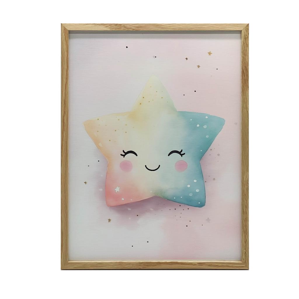 Pastelowa Gwiazdka Radości Pastelowa Gwiazdka Radości, 50X70 Cm, Bez Ramy, Płótno Premium Na Blejtramie