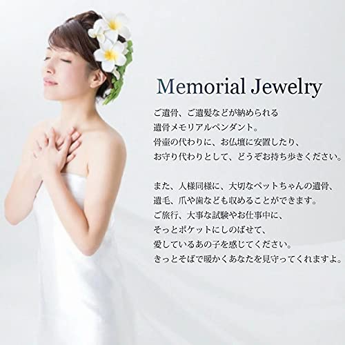 Hawaiian Jewelry Memorial Pendant with Dancing Stone and Cubic Zirconia, Silver, Perfect for Keeping Ashes and Cremation