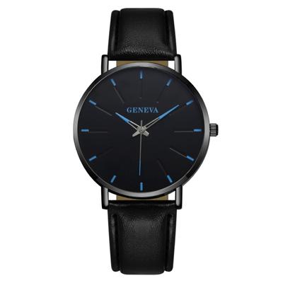 Fashionable Blue Needle Geneva Men's Watch Men's Strap Style Quartz Watch