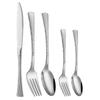 Abay Fish Tail Hammered Stainless Steel Dessert Spoon Set