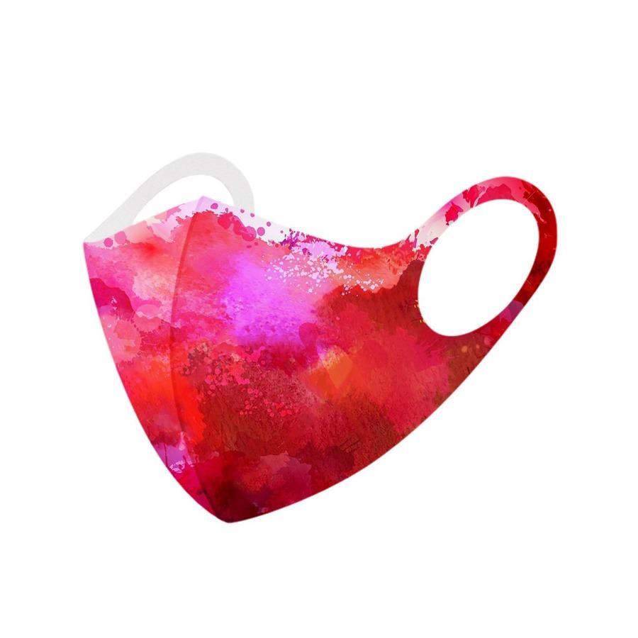 6ks Dětská roztomilá akvarelová maska ​​na obličej Dětská bavlněná maska ​​Pletená prachová maska ​​opakovaně použitelná maska