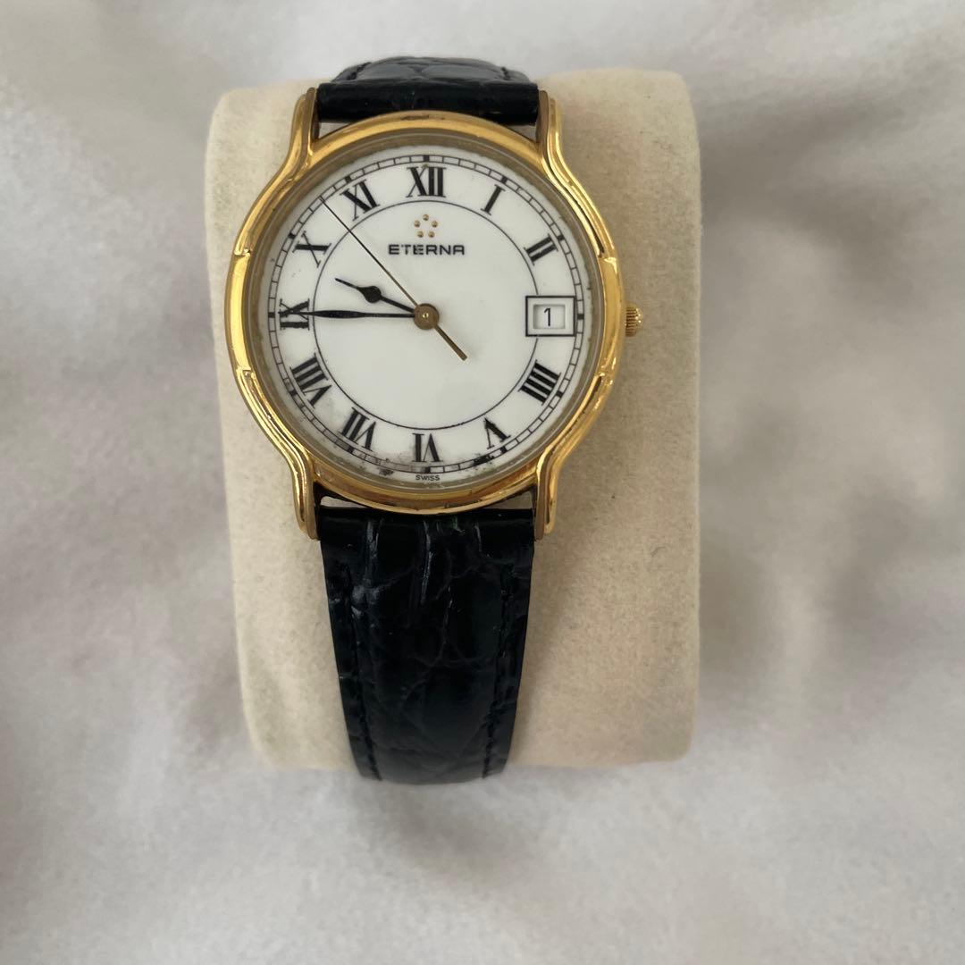 Used Eterna White Dial Roman Numeral Clock