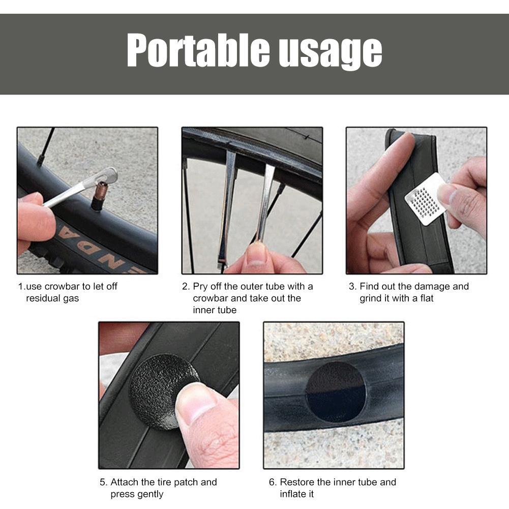 Bicycle Repair Fix Kit Protection Mend Bike Tire Repair Set Inner Tube Patching Tyre Filler Glue Free Patch Kit