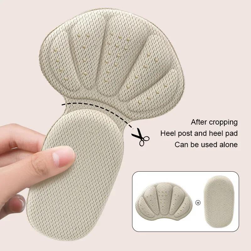 Heel Stickers Sneakers Heel Protector Feet Pads Pain Relief Size Reducer Non-slip Shoe Insoles T-Shaped Foot Care Pad Heel Grips