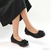 Women Genuine Leather Ballet Flats Comfortable Slip-On Loafers Casual Shoes All-Day Wear Soft Black