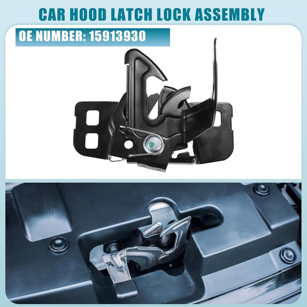 Car Hood Latch Lock Assembly No.15913930 Engine Hood Switch for Chevrolet Cobalt 2005-2010 for Pontiac G5 2007-2009 Metal