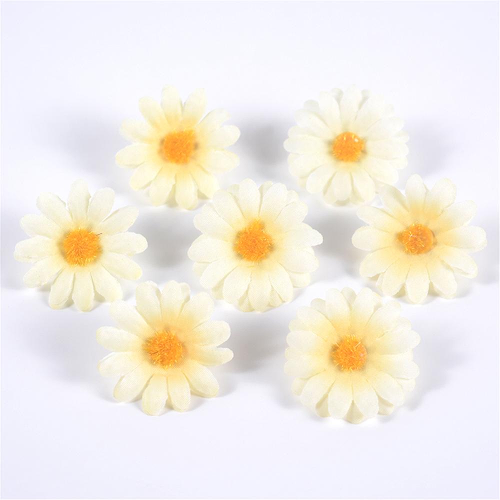 30 Stück Künstliche Sonnenblumen Faux Gänseblümchenblütenkopf Hochzeitsdekorationen DIY Blumendesign Bastelbedarf Heimpartydekor