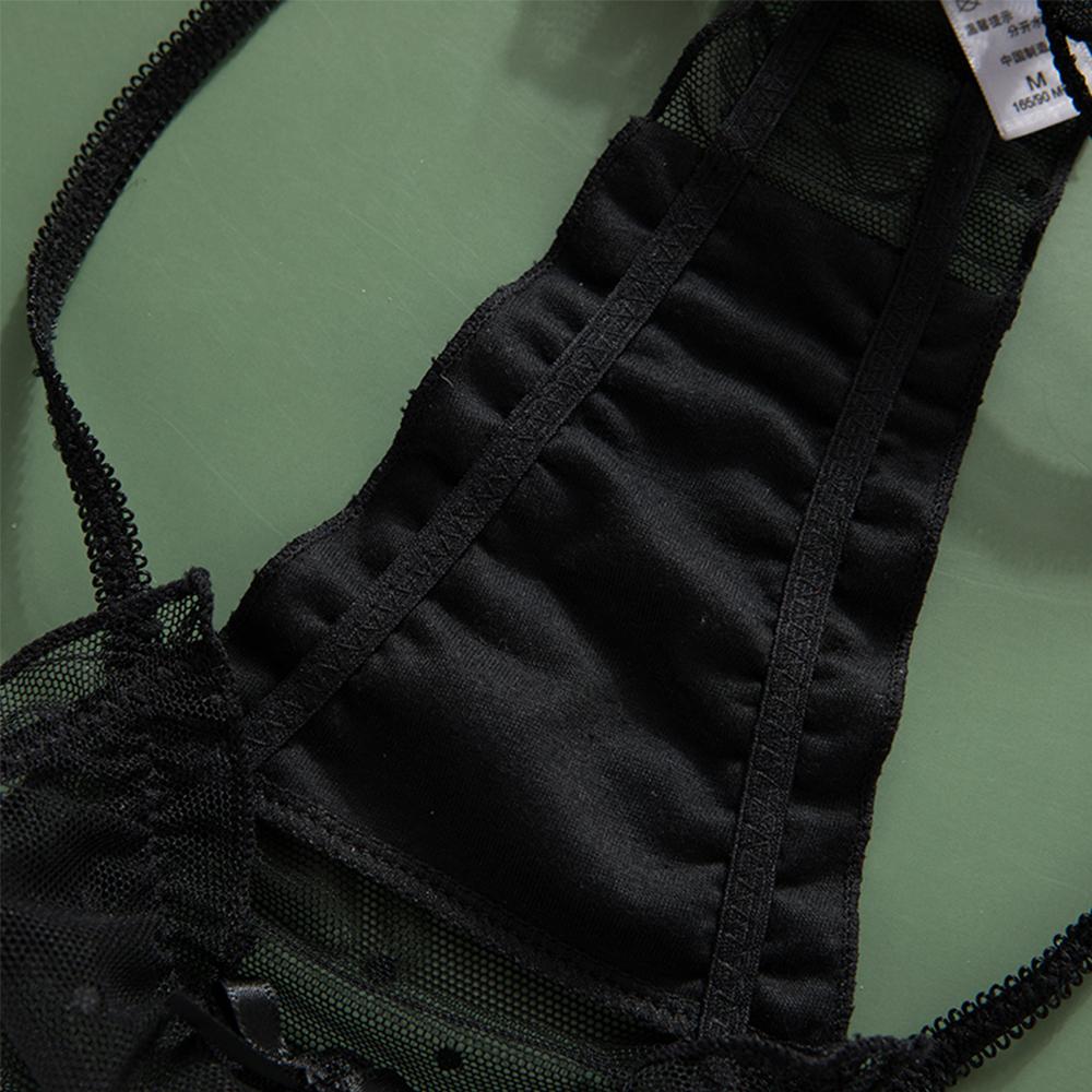 Underpants Women's Transparent Hollow Out Sexy Briefs Dots Panties Lace Thong Mesh Panties G String