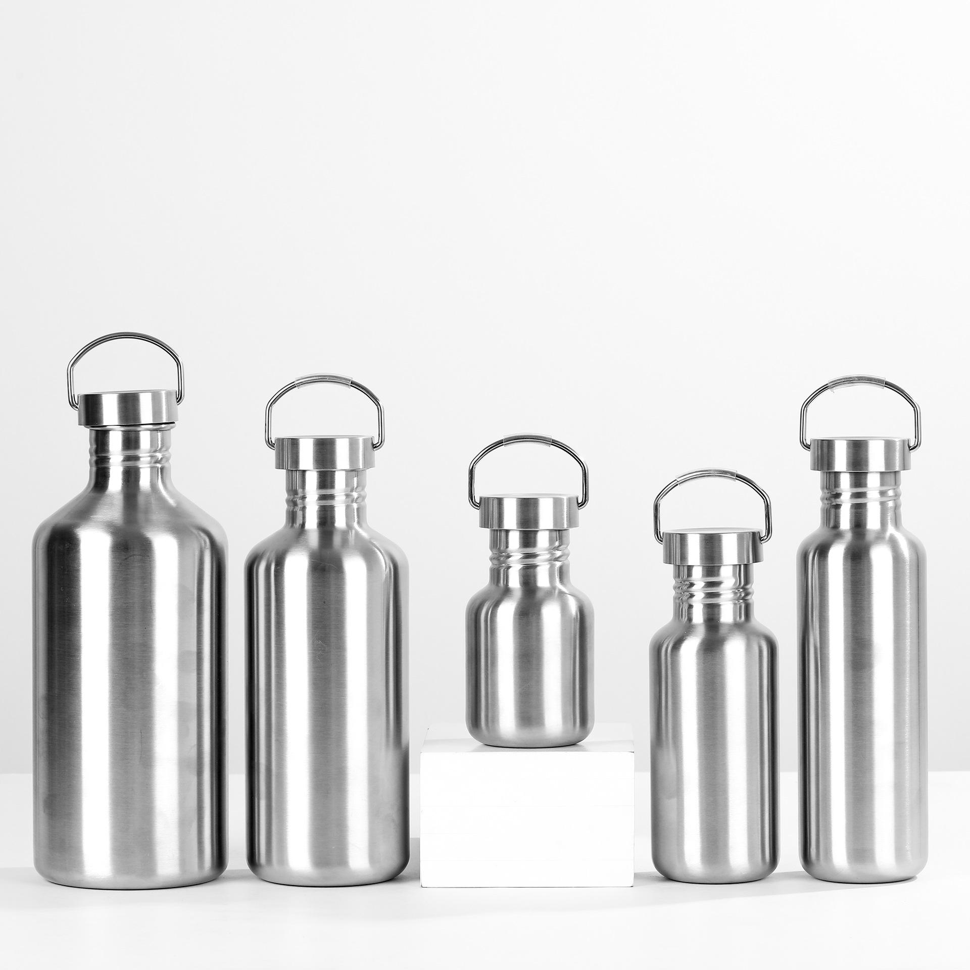 New 304 single-layer stainless steel standard mouth sports kettle American small-spout portable drinking cup bucket 350ml/400ml/12oz