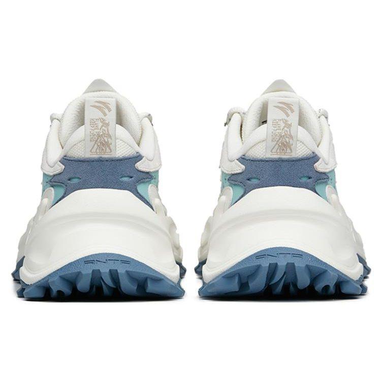 Anta Hot Cushioning Anti-Slip And Wear-Resistant Low-Top Chunky Sneakers Women's White Blue 122148880R-7